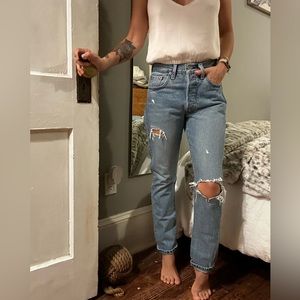 Levi’s with some distressing